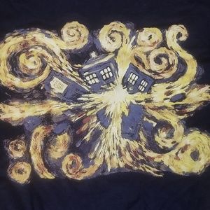 Doctor Who Van Gogh Exploding TARDIS Tee